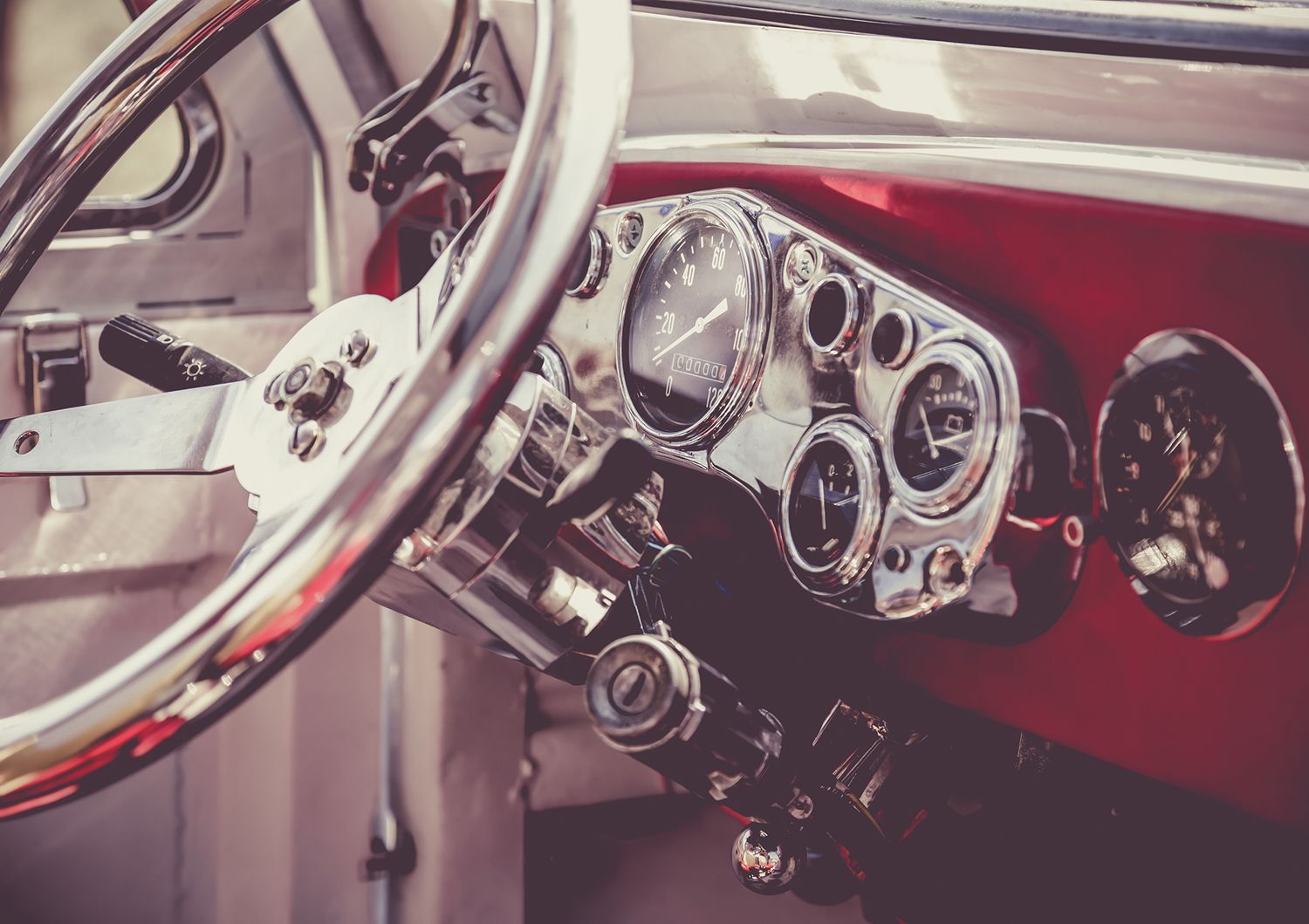 Innenraum eines Oldtimers